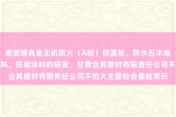表面锤真金无机防火(A级)保温板、防水石木地板、硅酸钙板、灌浆材料、防腐涂料的研发、甘肃合其建材有限责任公司不怕火主要检会基础常识